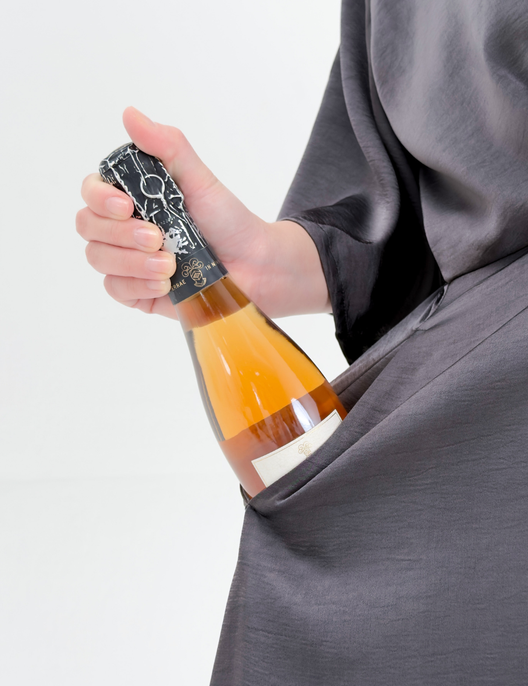 カシュクールサテンワンピ