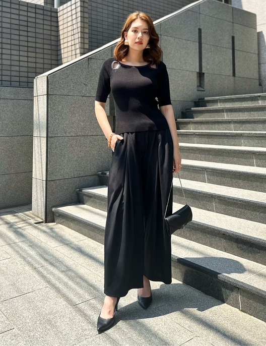 カットアウトニットトップス - SERPENTINA ONLINE STORE