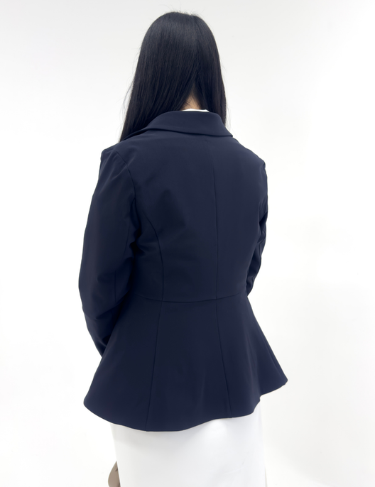 ペプラムパートナージャケット ネイビー SERPENTINA 日本製生地】撥水パートナージャケット|SERPENTINA