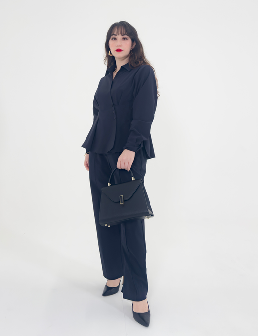 【日本製生地】撥水ストレッチカシュクールシャツ