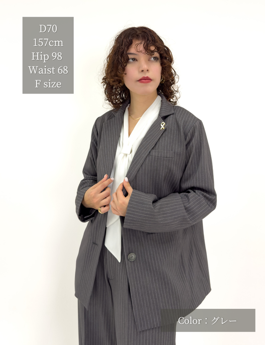 オーバーストライプパートナージャケット【セットアップ可能】