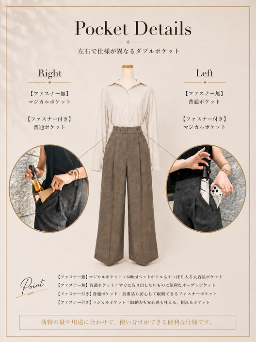 リネンライクパンツ
