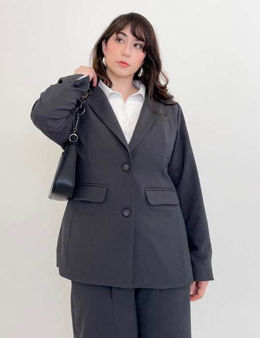 SERPENTINA 【日本製生地】撥水オーバーパートナージャケット【セットアップ可能】 グレー アップ モデル着用