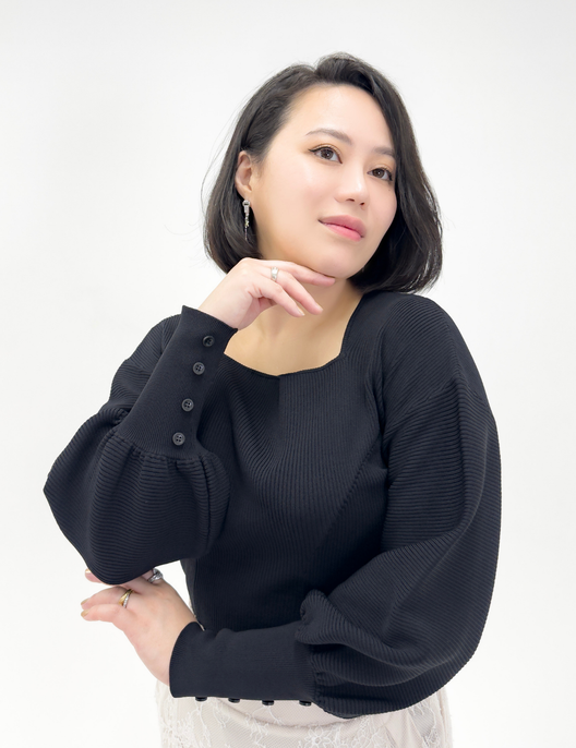 首延長ビショップスリーブニット