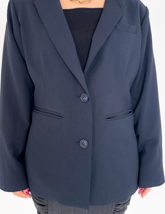 SERPENTINA 【日本製生地】撥水オーバーパートナージャケット【セットアップ可能】 ネイビー ディティール