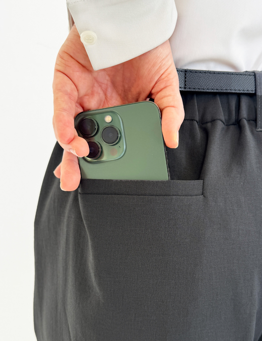 SERPENTINA 【日本製生地】撥水センターベンツパンツ【セットアップ可能】グレー アップ ディティール