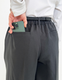 SERPENTINA 【日本製生地】撥水センターベンツパンツ【セットアップ可能】グレー アップ ディティール