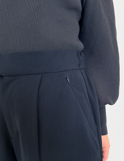 SERPENTINA 【日本製生地】撥水センターベンツパンツ【セットアップ可能】ネイビー アップ ディティール