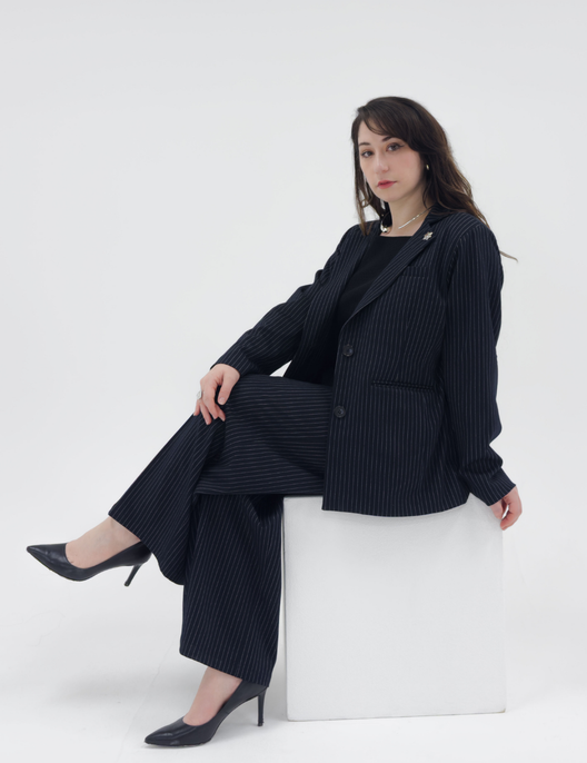 オーバーサイズ】ストライプパートナージャケット | SERPENTINA オーバーサイズ】ストライプパートナージャケット | SERPENTINA
