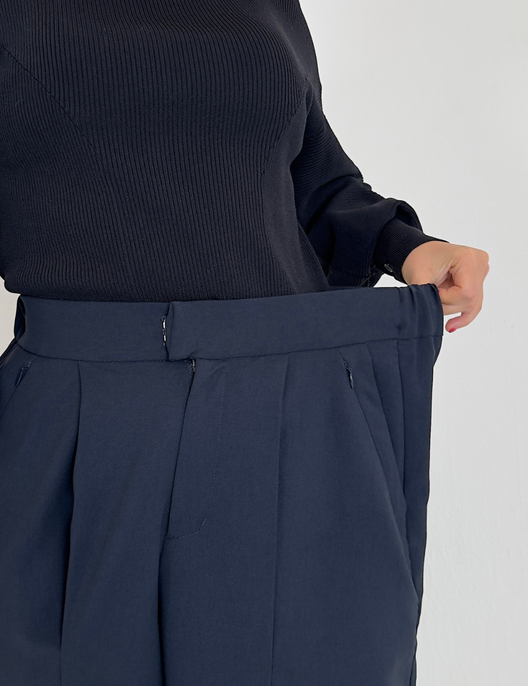 SERPENTINA 【日本製生地】撥水センターベンツパンツ【セットアップ可能】ネイビー アップ ディティール