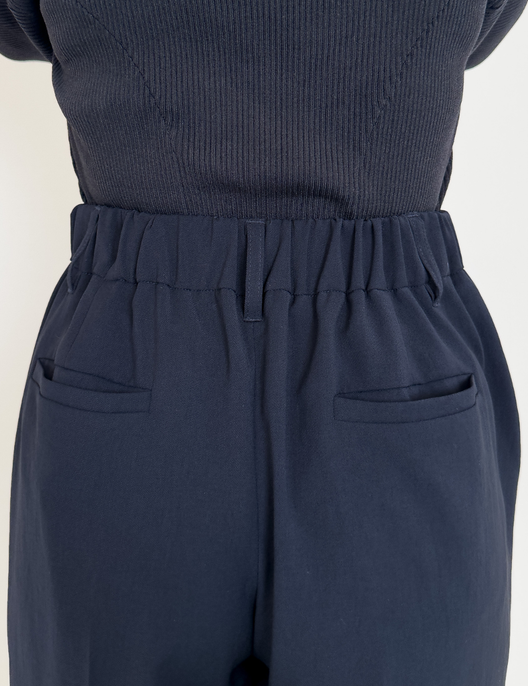 SERPENTINA 【日本製生地】撥水センターベンツパンツ【セットアップ可能】ネイビー アップ ディティール