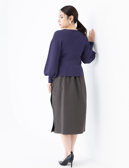 首延長ビショップスリーブニット