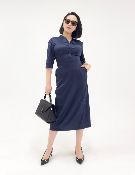 サテンガーターワンピ