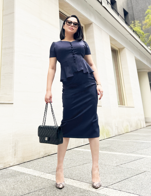 SERPENTINA セルペンティナイージーペプラムセットアップ(長袖) SERPENTINA セルペンティナイージーペプラムセットアップ(長袖)