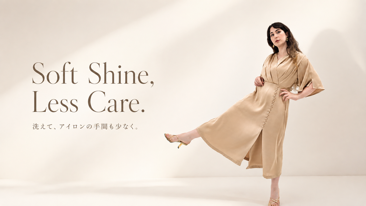 Cache-Coeur Satin Dress