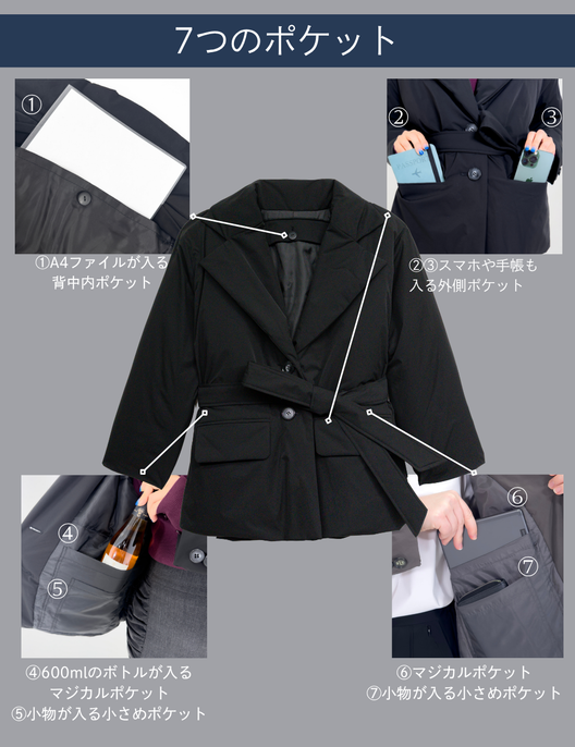 【FLAREⓇBALL】ヒートステッチレスコート【ウォッシャブル】